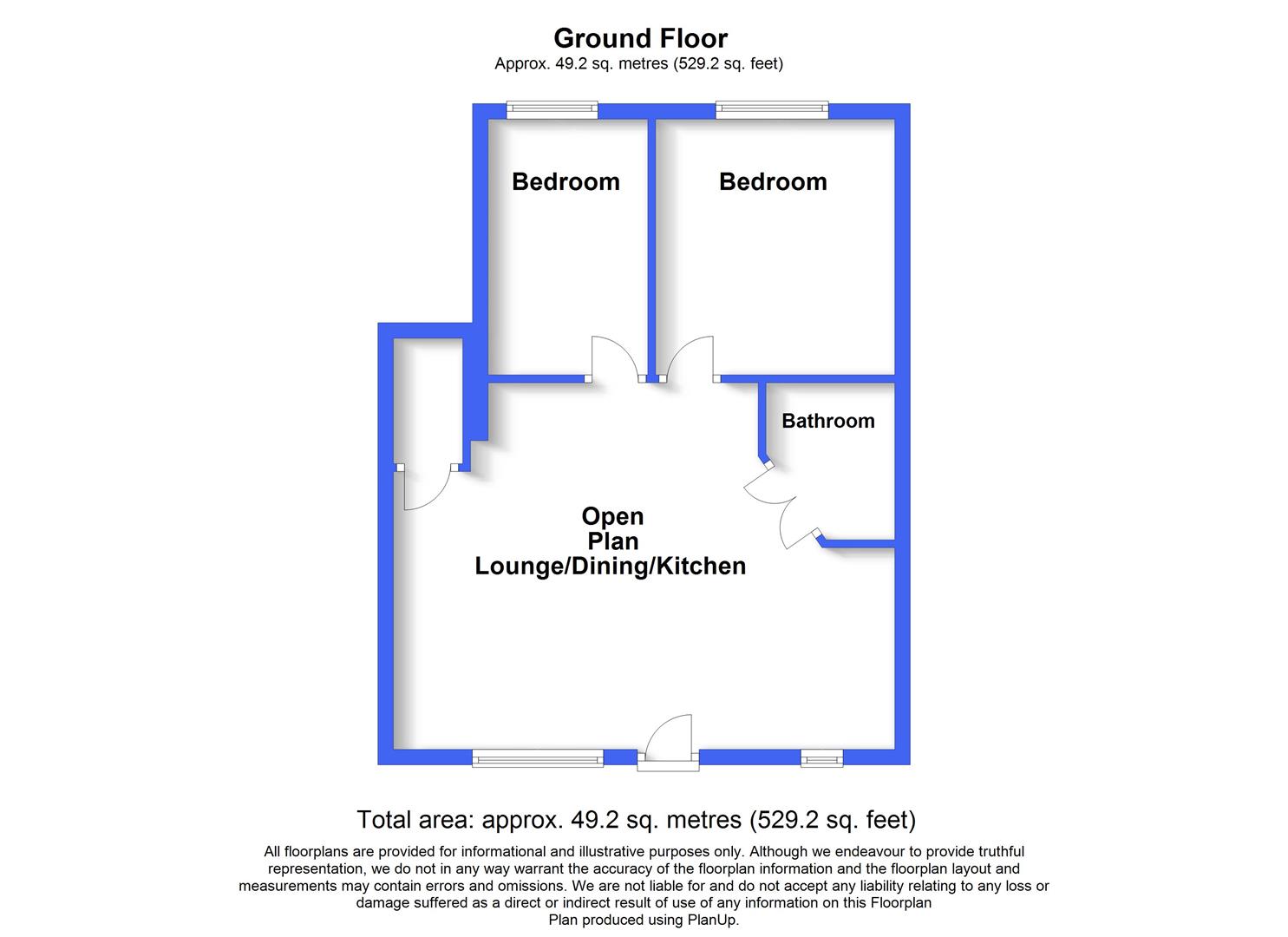2 bedroom apartment For Sale in Burnley - Floor Plan.jpg